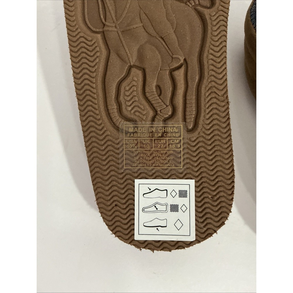 RALPH LAUREN POLO Flip Flops, Slide On Thong Sandals, Brown, Boys 10.5, NWOT - Picture 6 of 6